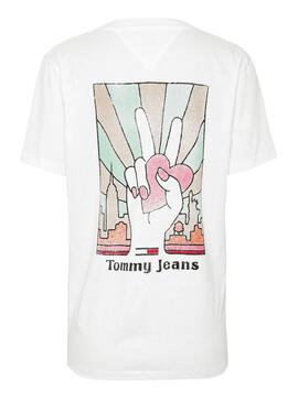 T-Shirt Tommy Jeans Bold Statement Branco Mulher