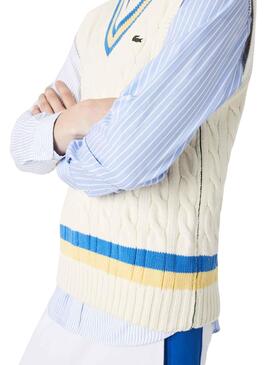 Colete Lacoste Tricot para Homem Branco