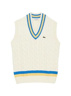 Colete Lacoste Tricot para Homem Branco