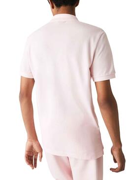 Polo Lacoste Slim Fit para Homem Rosa Flamant