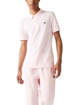 Polo Lacoste Slim Fit para Homem Rosa Flamant