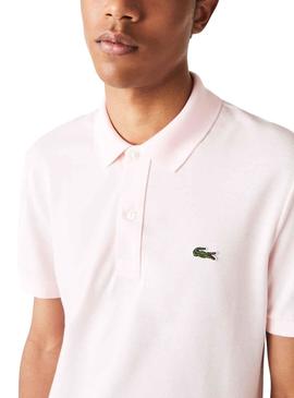Polo Lacoste Slim Fit para Homem Rosa Flamant
