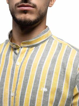 Camisa Klout Alborada Listras para Homem Amarelo