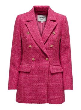 Blazer Only Corinna Tweed para Mulher Rosa