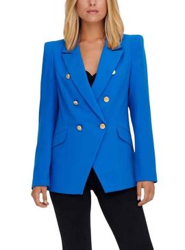 Blazer Only Gry Botones para Mulher Azul Elétrico