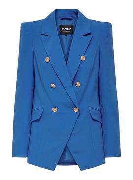 Blazer Only Gry Botones para Mulher Azul Elétrico