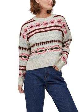 Camisola Vila Vicilia Jacquard para Mulher Multicolor