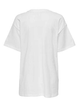 T-Shirt Only Josie Darling para Mulher Branco