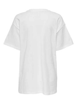 T-Shirt Only Josie Darling para Mulher Branco