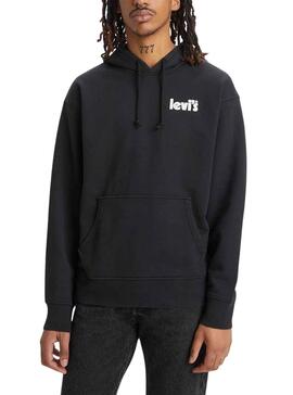 Sweat Levis Relaxed Graphic para Homem Preto