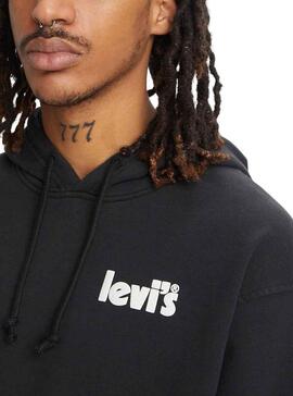 Sweat Levis Relaxed Graphic para Homem Preto