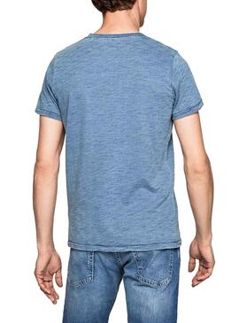 T-Shirt Pepe Jeans Basil Azul Homem
