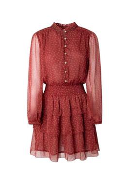 Vestido Pepe Jeans Delia Flores para Mulher Vermelho