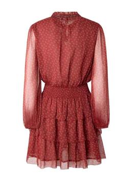 Vestido Pepe Jeans Delia Flores para Mulher Vermelho