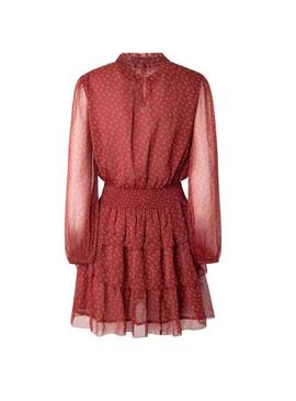 Vestido Pepe Jeans Delia Flores para Mulher Vermelho