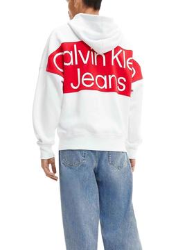 Sweat Calvin Klein Bold Logo para Homem Branco