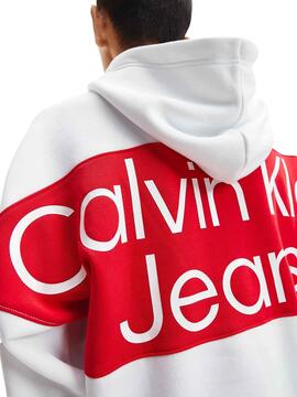 Sweat Calvin Klein Bold Logo para Homem Branco