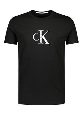 T-Shirt Calvin Klein Institucional Homem Preto