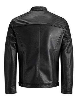 Casaca Jack & Jones Couro Sintético Preto para Homem