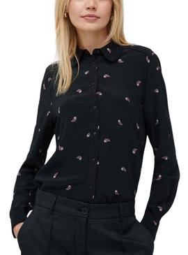 Camisa Pepe Jeans Priscila Paisley Preta Mulher