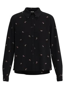 Camisa Pepe Jeans Priscila Paisley Preta Mulher