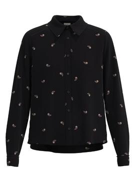 Camisa Pepe Jeans Priscila Paisley Preta Mulher