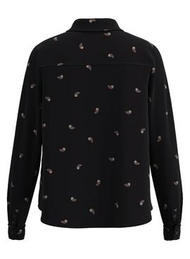 Camisa Pepe Jeans Priscila Paisley Preta Mulher