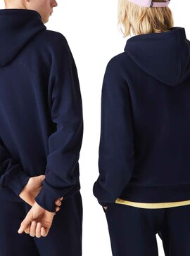 Sweat Lacoste Loose Fit Azul Marinho Unissex