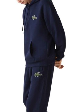 Sweat Lacoste Loose Fit Azul Marinho Unissex