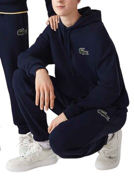 Sweat Lacoste Loose Fit Azul Marinho Unissex