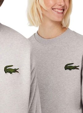 Sweat Lacoste Loose Fit Cinza para Homem