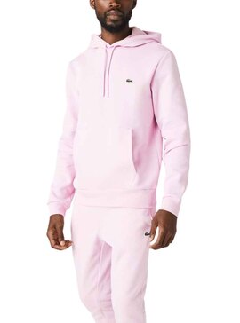 Sweat Lacoste Básica Rosa para Homem