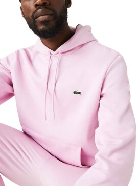 Sweat Lacoste Básica Rosa para Homem