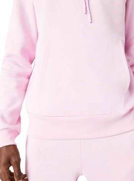Sweat Lacoste Básica Rosa para Homem