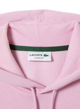 Sweat Lacoste Básica Rosa para Homem