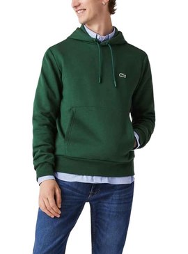 Sweat Lacoste Basic Capô Verde para Homem