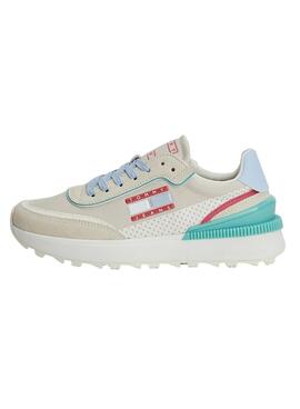 Sapatilhas Tommy Jeans Tech Runer Bege Mulher