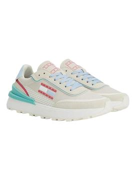 Sapatilhas Tommy Jeans Tech Runer Bege Mulher