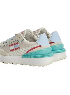 Sapatilhas Tommy Jeans Tech Runer Bege Mulher