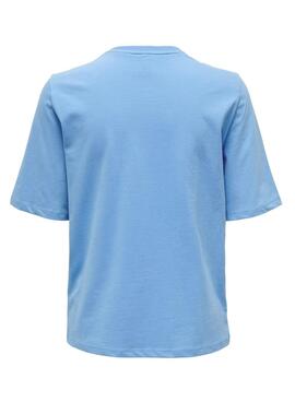 T-Shirt Only Eloise Boxy Azul para Mulher