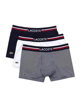 Pack 3 Cuecas Lacoste Boxer Iconic Azul Marinho