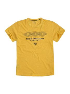 T-Shirt Pepe Jeans Samuel Amarelo Homem