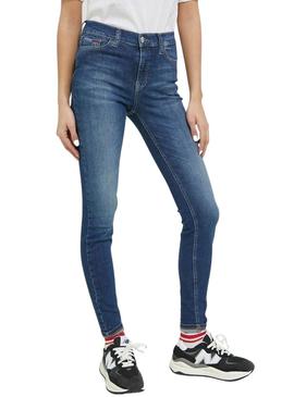 Jeans Tommy Jeans Nora Azul Mulher