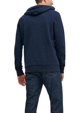 Sweat Jack & Jones Logo Maxi Azul Marinho Homem