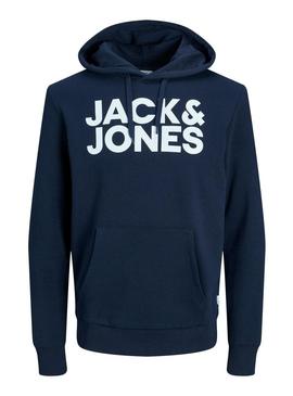 Sweat Jack & Jones Logo Maxi Azul Marinho Homem