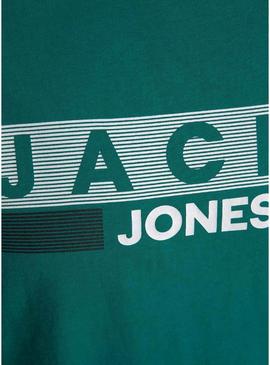 T-Shirt Jack & Jones Corp Logo Verde Homem