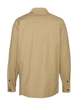 Camisa Calvin Klein Utility Cargo Camel Homem