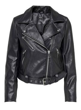 Casaca Couro Sintético Only Vera Preto para Mulher