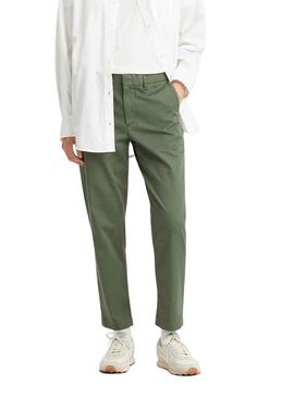 Pantalon Levis Chino Verde para Mulher