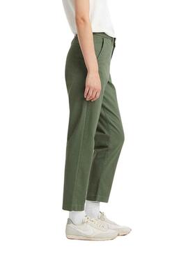 Pantalon Levis Chino Verde para Mulher